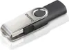 Hama USB-Stick Rotate, USB 2.0, 128 GB, Schwarz/Silber Produktbild-Vorschau 1
