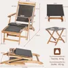 COSTWAY Rattan Sonnenliege mit ausziehbarer Fußstütze & Produktbild-Vorschau 7