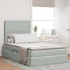 vidaXL Lit de rangement avec matelas gris clair 120 x 200 Voir les images du produit 2