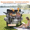 Sekey Faltbarer Bollerwagen mit Dach, Kinderwagen für 2-4 Produktbild-Vorschau 5