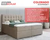 Boxspringbett COLORADO 180x200 cm Beige Velour Samt Produktbild-Vorschau 3