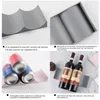 A collage of four images showing a gray bottle holder, two cans in a pink holder, and two wine bottles in a gray holder. Produktbild-Vorschau
