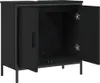 vidaXL Meuble sous-lavabo noir 60x30x60 cm bois composite Voir les images du produit 5