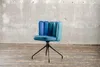KAWOLA Esszimmerstuhl JADA Drehstuhl Velvet blau Produktbild-Vorschau 3