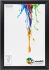 A black picture frame with a colorful paint splash design inside. Produktbild-Vorschau