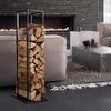 Kaminholzständer aus Stahl schwarz Kaminholzregal Produktbild-Vorschau 1