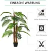 Outsunny Kunstpflanzen im Topf 120 cm Palme Kunstpflanze Produktbild-Vorschau 6
