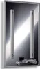 The back of a flat panel heater with mounting brackets and a power cord. Produktbild-Vorschau