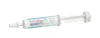 A white syringe-shaped product with blue and white labeling, isolated on a white background. Produktbild-Vorschau