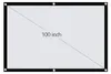 A projection screen with a diagonal line indicating the size and text stating '100 inch'. Produktbild-Vorschau