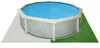 An above-ground swimming pool is shown on a white and green background. Produktbild-Vorschau
