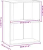vidaXL Bücherregal Artisan-Eiche 60x30x77 cm Holzwerkstoff Produktbild-Vorschau 7