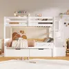 Flieks Etagenbett 90x200cm/180x200cm mit Ausziehbett, Produktbild-Vorschau 2