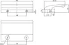 Technical drawings of a door handle with dimensions. Produktbild-Vorschau