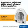 Exquisit HL 32025 we, Elektrický ohrievač s ventilátorom, Náhľad obrázku produktu 14