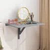 COSTWAY Wandmontierter Klapptisch, 80 x 60 cm, klappbarer Produktbild-Vorschau 2