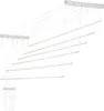 A white ceiling-mounted clothes drying rack with multiple lines. Anteprima dell’immagine prodotto