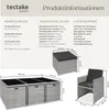 tectake® Aluminium Rattan Sitzgruppe Schutzhülle Produktbild-Vorschau 5