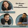 FLOWZOOM AIR Flugzeug-Reisekissen, aufblasbar, schwarz, Produktbild-Vorschau 3