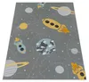 Teppich Kinderzimmer Kinderteppich Rutschfest Rakete Planet Produktbild-Vorschau 5