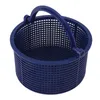 A blue plastic skimmer basket with a handle is shown against a white background. Produktbild-Vorschau