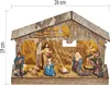 LED vánoční betlém dřevěný, 19 cm, 3x AA, vnitřní, teplá bílá, časovač Produktbild-Vorschau