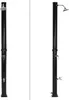 Two black outdoor showers shown side-by-side against a white background. Produktbild-Vorschau