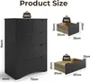 Bealife Kommode 72x41x94 cm | 3 + 2 Schubladen | Schwarz | Produktbild-Vorschau 7