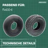 2x Reifen 15x6.00-6 Tubeless inkl. Schlauch mit geradem Produktbild-Vorschau 4