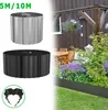 A collage showing rolls of garden edging and a garden scene with flowers and furniture. Produktbild-Vorschau