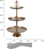 Home & Styling Etagere 3-lagig - gold - Edelstahl - H50 cm Produktbild-Vorschau 4