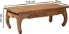 Couchtisch Sheesham Massivholz 110cm Landhausstil mit geschwungenen Beinen und abgerundeter Platte. Produktbild-Vorschau