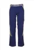 A pair of navy blue work pants with yellow and gray accents, presented on a white background. Produktbild-Vorschau