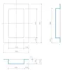 wedi Sanwell niche 30/60, encadrement 10mm, 334×634×100mm Voir les images du produit 5