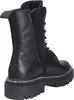 A black leather boot with laces and a zipper, shown from the side. Voir les images du produit