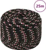 vidaXL Bootsseil Schwarz 14 mm 25 m Polypropylen Produktbild-Vorschau 6