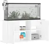 A white aquarium stand with a black-rimmed aquarium filled with water and fish, placed on top. Náhľad obrázku produktu