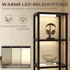 HOMCOM LED Stehlampe Wohnzimmer Dimmbar mit Glasregal, Produktbild-Vorschau 6