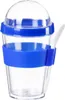 Joghurtbecher to Go Blau mit integriertem Löffel 450ml - Produktbild-Vorschau 1