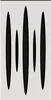 Five black oval shapes of varying sizes are arranged vertically on a white background. Podgląd zdjęcia produktu