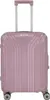 A pink Travelite trolley with silver accents and a retractable handle. Produktbild-Vorschau