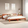 vidaXL Massivholzbett ohne Matratze Wachsbraun 200x200 Produktbild-Vorschau 2