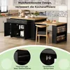Flieks îlot de cuisine avec table à manger extensible, plan Voir les images du produit 6