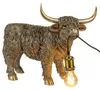 formano Hochlandrind Lampe Stimmungslampe Antik-Goldfarben Produktbild-Vorschau 1