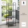 HAKU Regal Badregal schwarz - Metall, B/H/T: 40x128x30 cm Produktbild-Vorschau 6