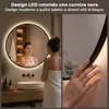 S'AFIELINA Specchio Bagno LED Rotondo 80 cm, Cornice Nera, Anteprima dell’immagine prodotto 4