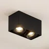 Arcchio Downlight Kubika, 19 cm, schwarz, 2-flg., Metall Produktbild-Vorschau 2