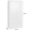 BEAUTYSOFA | Drehtürenschrank LOOK Graphit - Kleiderschrank Produktbild-Vorschau 7