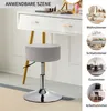 Duhome Hocker Samt Grau, höhenverstellbar, drehbar & Produktbild-Vorschau 6