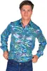 Hemd Disco 70er türkis, Groesse:XXL Produktbild-Vorschau 3